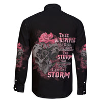 I Am The Storm Tattooed Skull Family Matching Long Sleeve Bodycon Dress and Hawaiian Shirt - Wonder Print Shop