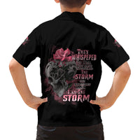 I Am The Storm Tattooed Skull Family Matching Off Shoulder Maxi Dress and Hawaiian Shirt - Wonder Print Shop