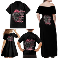 I Am The Storm Tattooed Skull Family Matching Off Shoulder Maxi Dress and Hawaiian Shirt - Wonder Print Shop