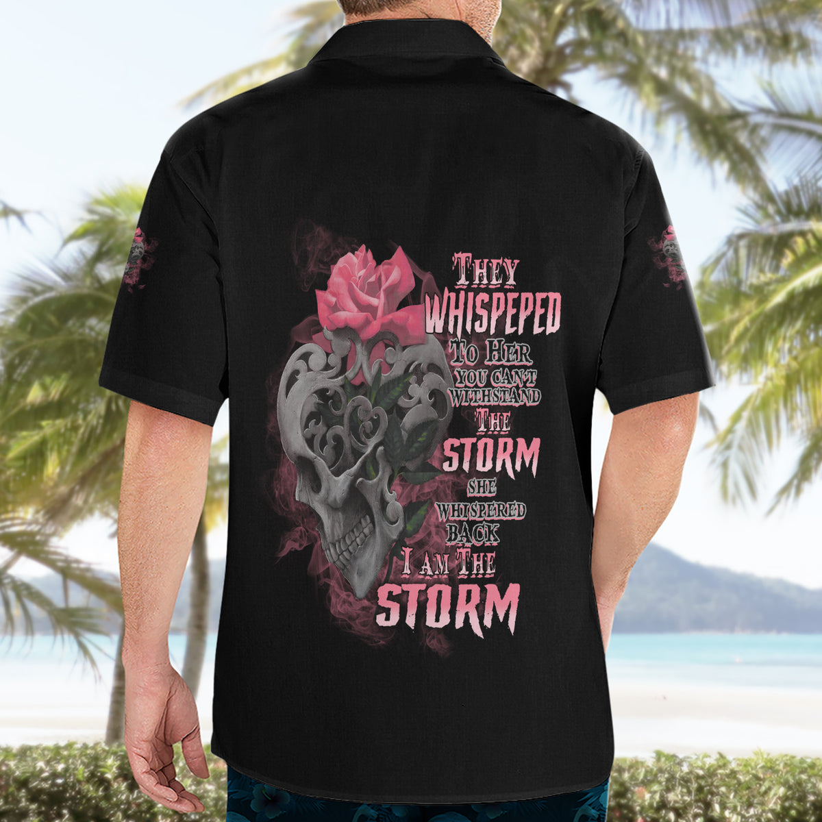I Am The Storm Tattooed Skull Hawaiian Shirt - Wonder Print Shop