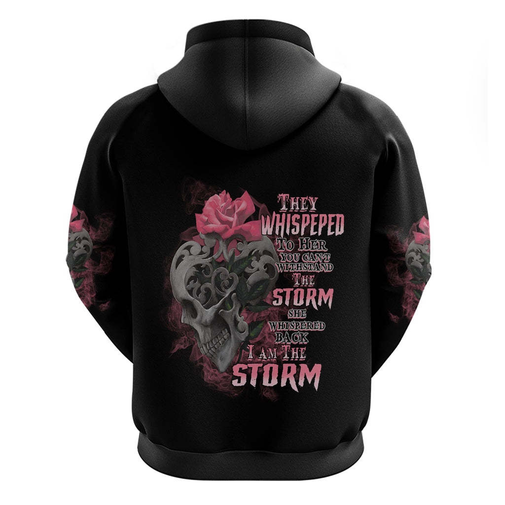 I Am The Storm Tattooed Skull Hoodie - Wonder Print Shop