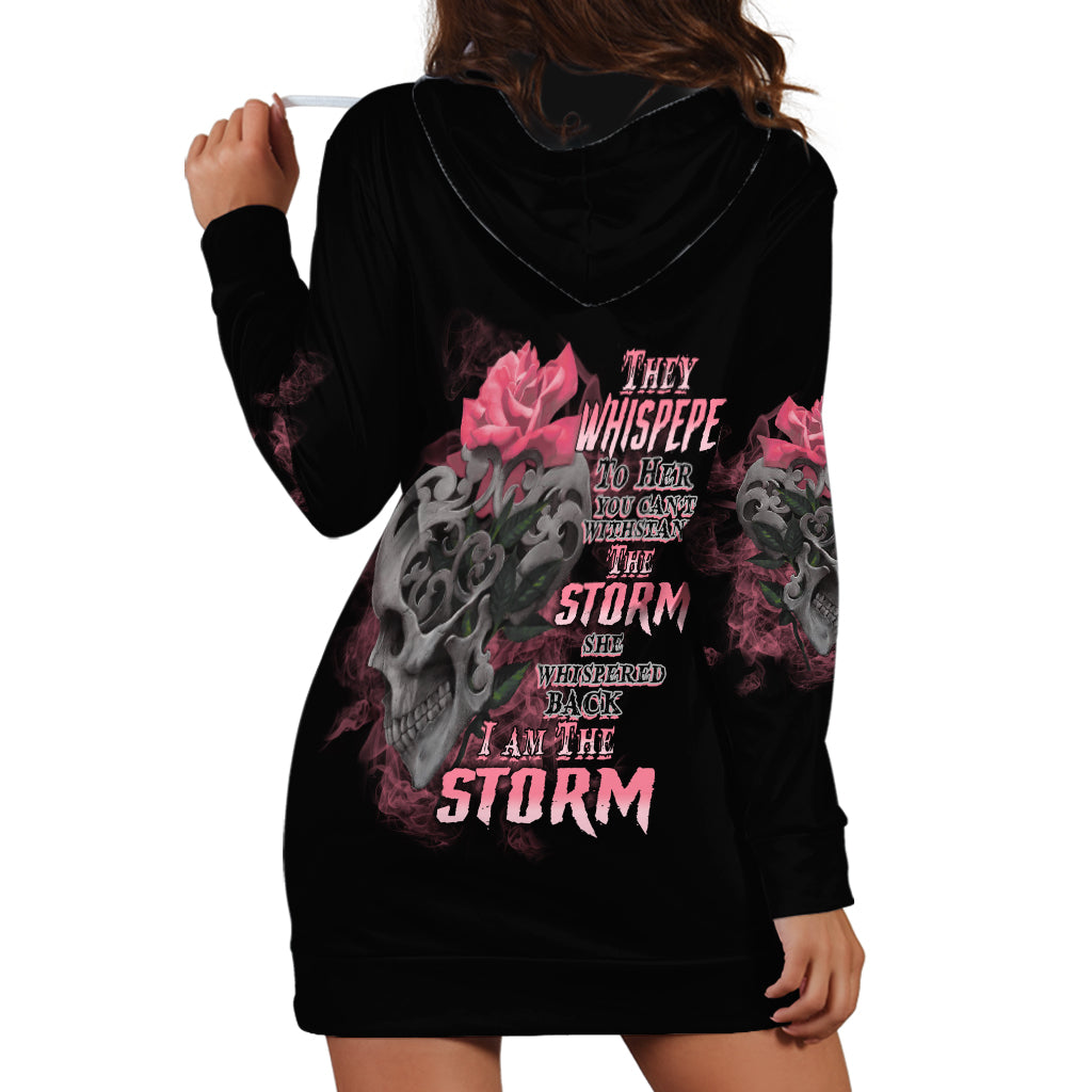 i-am-the-storm-tattooed-skull-hoodie-dress