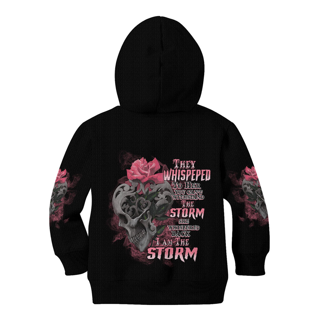 I Am The Storm Tattooed Skull Kid Hoodie - Wonder Print Shop