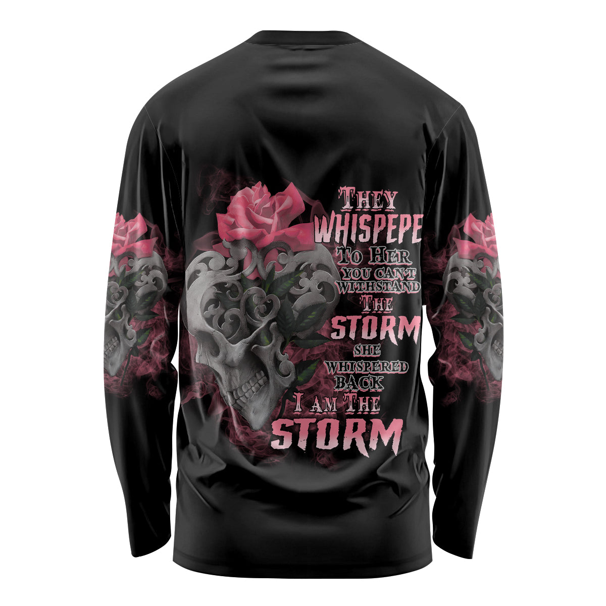 I Am The Storm Tattooed Skull Long Sleeve Shirt - Wonder Print Shop