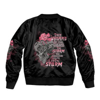 I Am The Storm Tattooed Skull Sleeve Zip Bomber Jacket - Wonder Print Shop