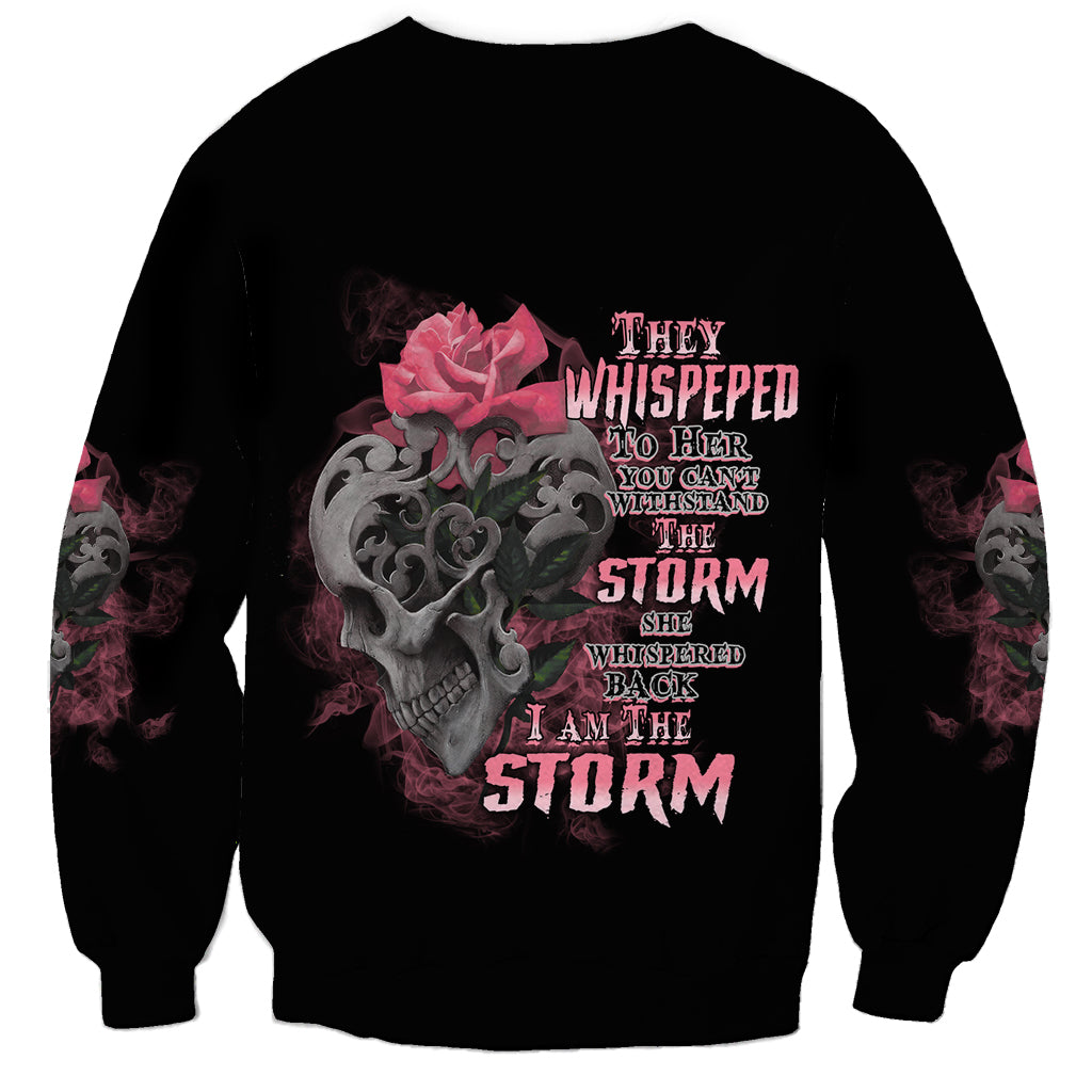 I Am The Storm Tattooed Skull Sweatshirt - Wonder Print Shop