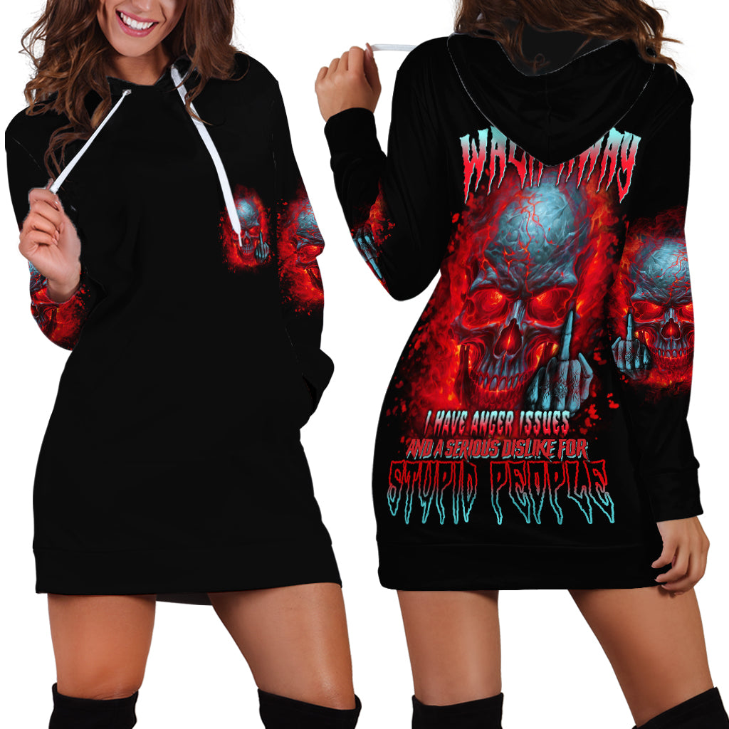 Walk Away I Have Anger Issues And A Serious Dislike For Hoodie Dress - Wonder Print Shop