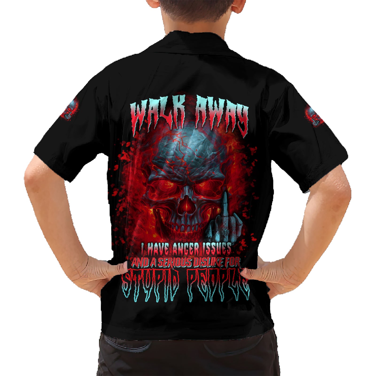 Walk Away I Have Anger Issues And A Serious Dislike For Kid Hawaiian Shirt - Wonder Print Shop