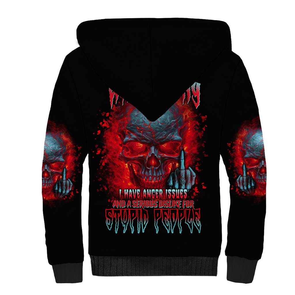 Walk Away I Have Anger Issues And A Serious Dislike For Sherpa Hoodie - Wonder Print Shop