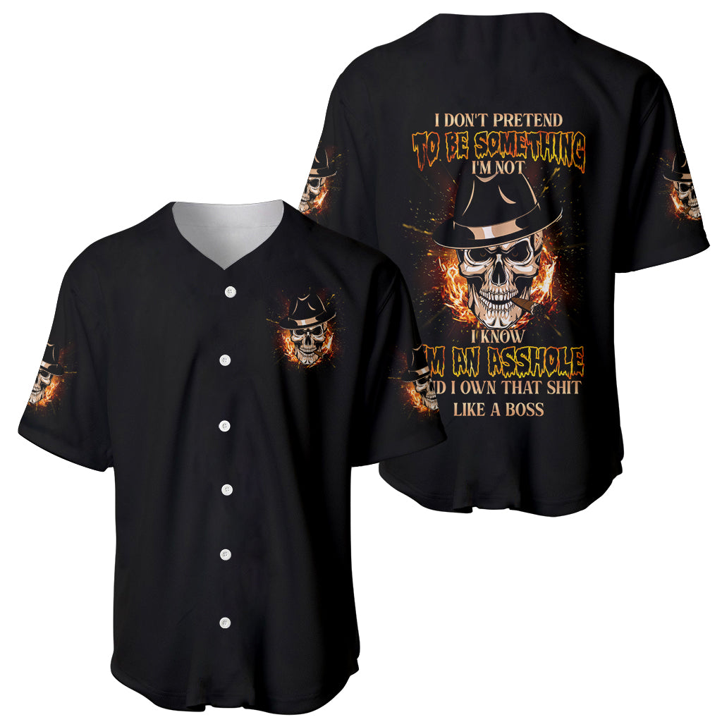 I Don't Pretend To Be Something I'm Not Baseball Jersey - Wonder Print Shop