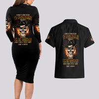 I Don't Pretend To Be Something I'm Not Couples Matching Long Sleeve Bodycon Dress and Hawaiian Shirt - Wonder Print Shop