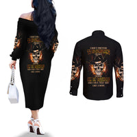 i-dont-pretend-to-be-something-im-not-couples-matching-off-the-shoulder-long-sleeve-dress-and-long-sleeve-button-shirt