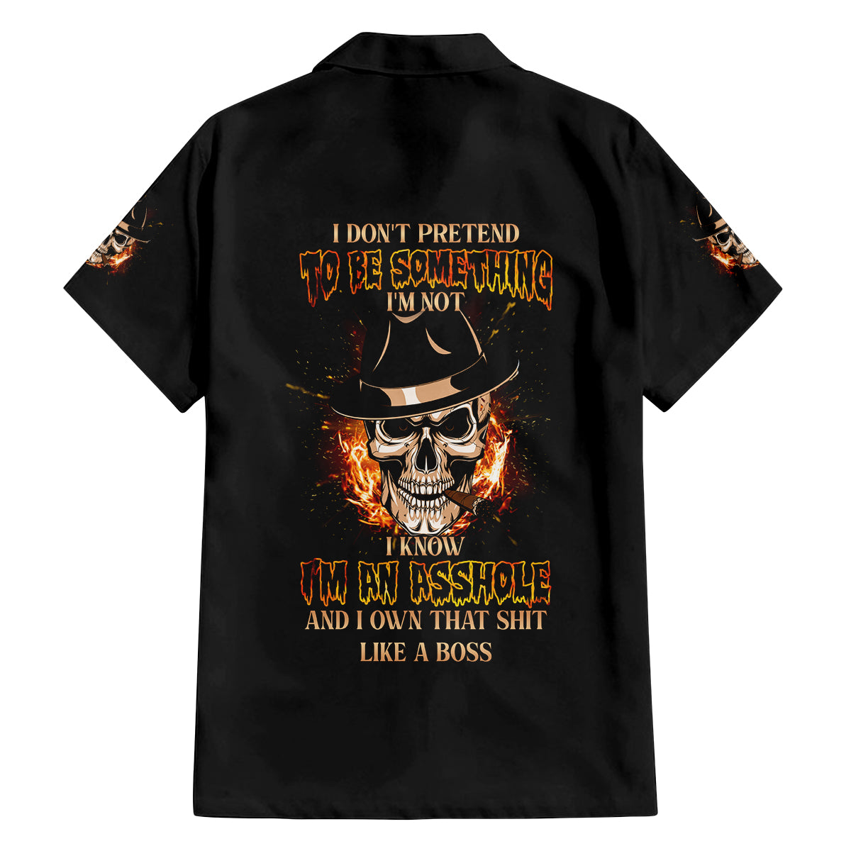 I Don't Pretend To Be Something I'm Not Family Matching Off Shoulder Long Sleeve Dress and Hawaiian Shirt - Wonder Print Shop