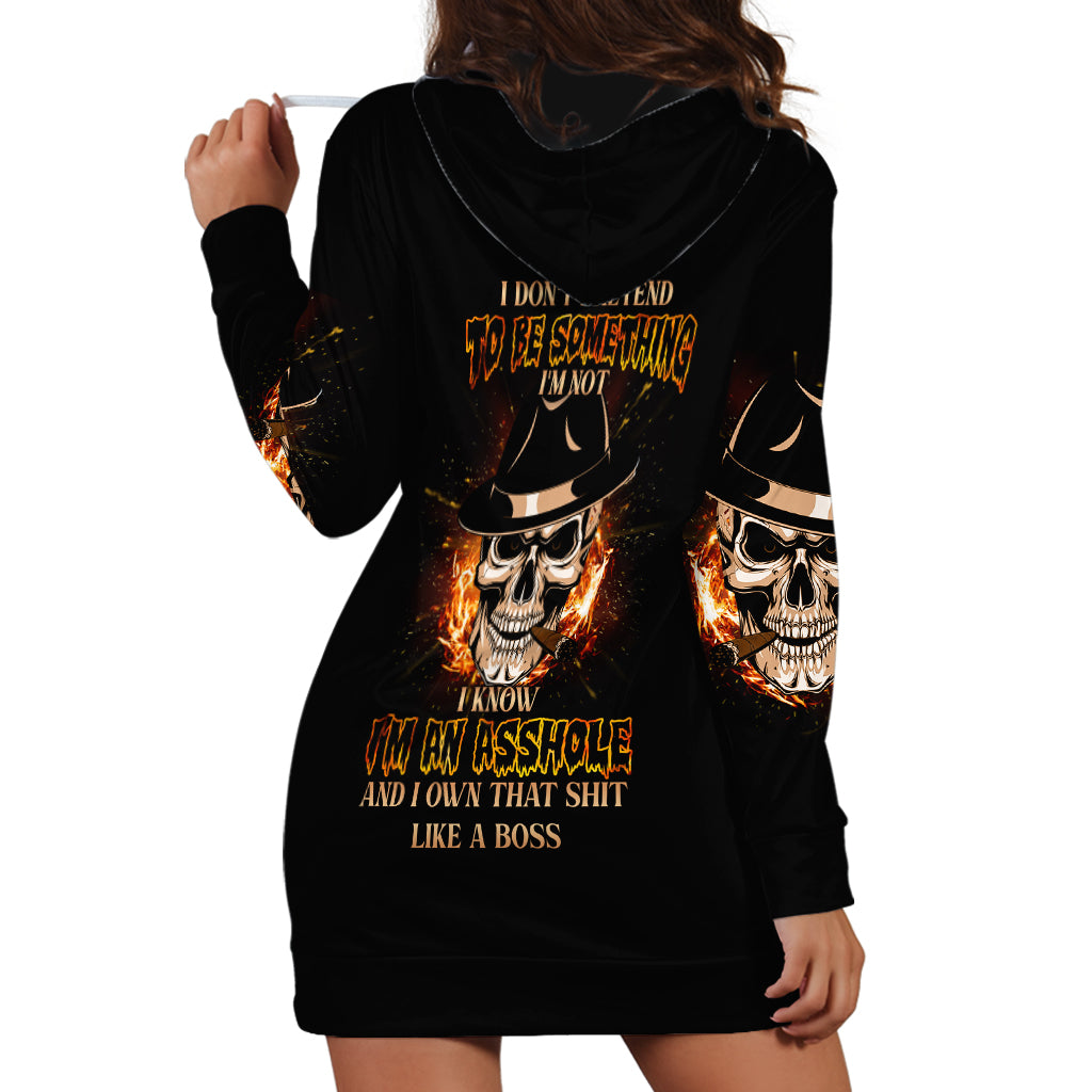 I Don't Pretend To Be Something I'm Not Hoodie Dress - Wonder Print Shop
