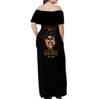 I Don't Pretend To Be Something I'm Not Off Shoulder Maxi Dress - Wonder Print Shop