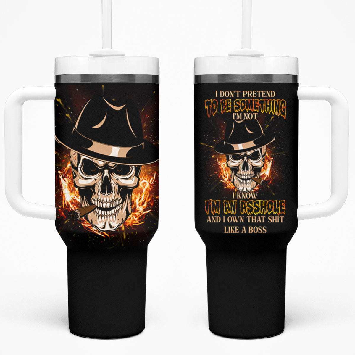 I Don't Pretend To Be Something I'm Not Tumbler With Handle - Wonder Print Shop