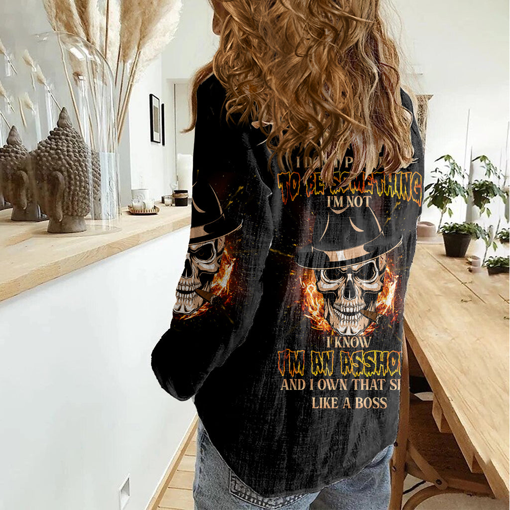 I Don't Pretend To Be Something I'm Not Women Casual Shirt - Wonder Print Shop