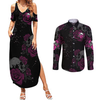 The Good Girl In Me Got Tired Skull Rose Couples Matching Summer Maxi Dress and Long Sleeve Button Shirt - Wonder Print Shop