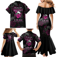 The Good Girl In Me Got Tired Skull Rose Family Matching Mermaid Dress and Hawaiian Shirt - Wonder Print Shop