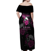 The Good Girl In Me Got Tired Skull Rose Family Matching Off Shoulder Maxi Dress and Hawaiian Shirt - Wonder Print Shop