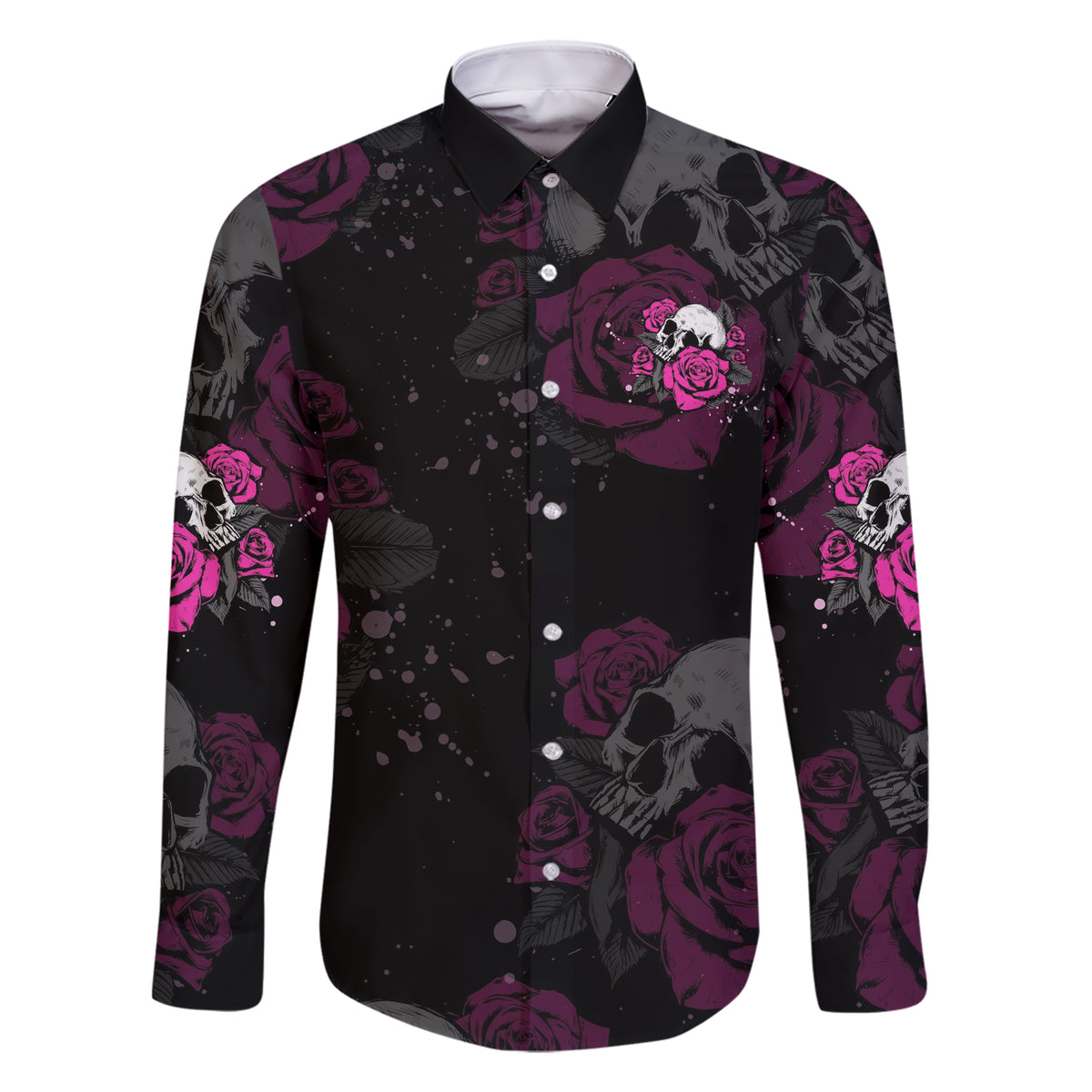 The Good Girl In Me Got Tired Skull Rose Family Matching Short Sleeve Bodycon Dress and Hawaiian Shirt - Wonder Print Shop