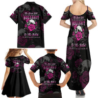 The Good Girl In Me Got Tired Skull Rose Family Matching Summer Maxi Dress and Hawaiian Shirt - Wonder Print Shop