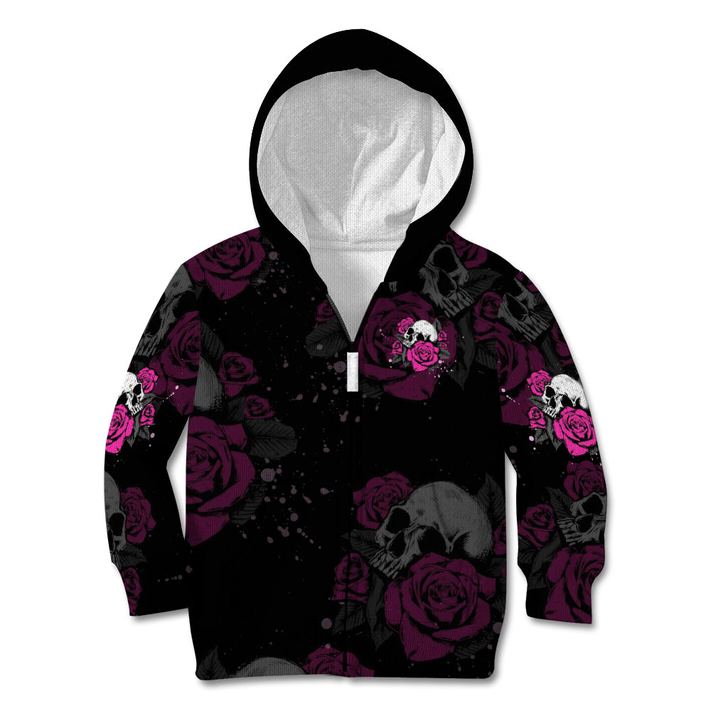 The Good Girl In Me Got Tired Skull Rose Kid Hoodie - Wonder Print Shop