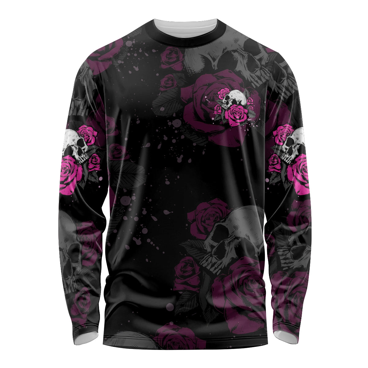 The Good Girl In Me Got Tired Skull Rose Long Sleeve Shirt - Wonder Print Shop