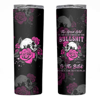 The Good Girl In Me Got Tired Skull Rose Skinny Tumbler - Wonder Print Shop