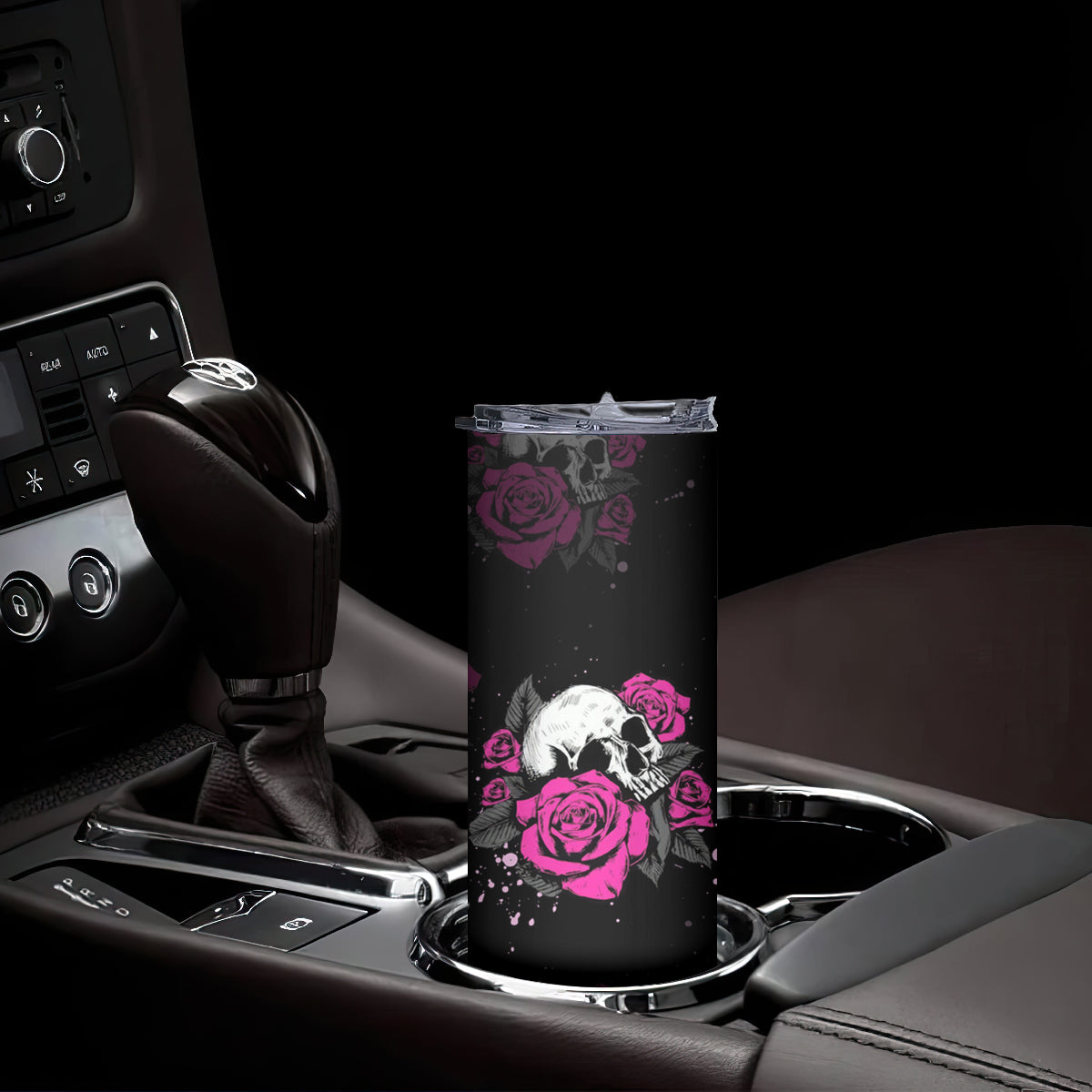 The Good Girl In Me Got Tired Skull Rose Skinny Tumbler - Wonder Print Shop
