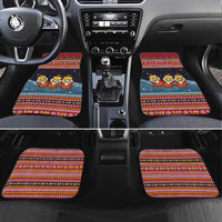 Funny Nutcracker Christmas Car Mats with Crack Deez Nuts Quote and Holiday Pattern Design - Wonder Print Shop