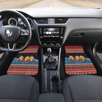 Funny Nutcracker Christmas Car Mats with Crack Deez Nuts Quote and Holiday Pattern Design - Wonder Print Shop