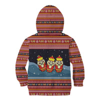 Funny Nutcracker Christmas Kid Hoodie with Crack Deez Nuts Quote and Holiday Pattern Design - Wonder Print Shop