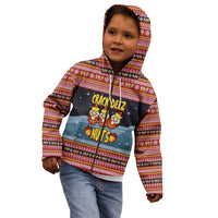 Funny Nutcracker Christmas Kid Hoodie with Crack Deez Nuts Quote and Holiday Pattern Design - Wonder Print Shop