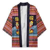 Funny Nutcracker Christmas Kimono with Crack Deez Nuts Quote and Holiday Pattern Design - Wonder Print Shop