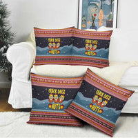 Funny Nutcracker Christmas Pillow Cover with Crack Deez Nuts Quote and Holiday Pattern Design - Wonder Print Shop