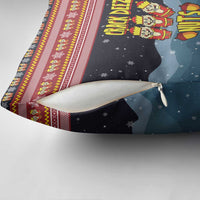 Funny Nutcracker Christmas Pillow Cover with Crack Deez Nuts Quote and Holiday Pattern Design - Wonder Print Shop