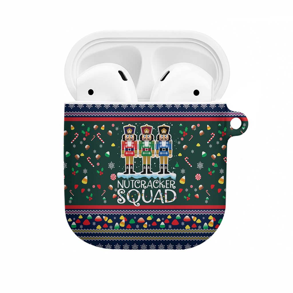 Nutcracker Squad Christmas AirPods Case with Candy Cane and Snowflake Holiday Design - Wonder Print Shop