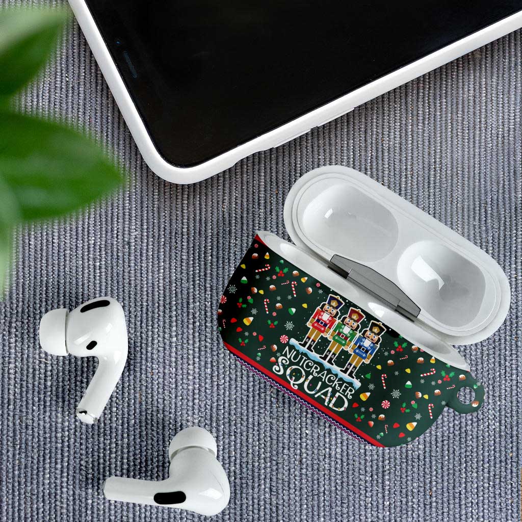 Nutcracker Squad Christmas AirPods Case with Candy Cane and Snowflake Holiday Design - Wonder Print Shop