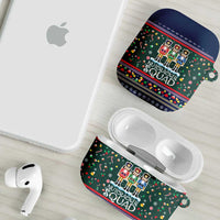 Nutcracker Squad Christmas AirPods Case with Candy Cane and Snowflake Holiday Design - Wonder Print Shop