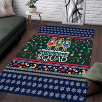 Nutcracker Squad Christmas Area Rug with Candy Cane and Snowflake Holiday Design - Wonder Print Shop