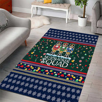 Nutcracker Squad Christmas Area Rug with Candy Cane and Snowflake Holiday Design - Wonder Print Shop