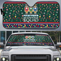 Nutcracker Squad Christmas Auto Sun Shade with Candy Cane and Snowflake Holiday Design - Wonder Print Shop