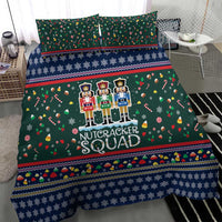 Nutcracker Squad Christmas Bedding Set with Candy Cane and Snowflake Holiday Design - Wonder Print Shop
