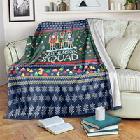 Nutcracker Squad Christmas Blanket with Candy Cane and Snowflake Holiday Design - Wonder Print Shop