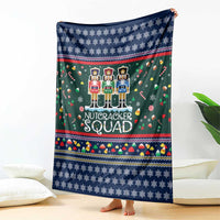 Nutcracker Squad Christmas Blanket with Candy Cane and Snowflake Holiday Design - Wonder Print Shop