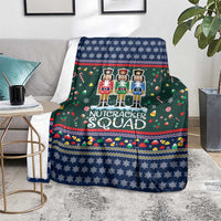 Nutcracker Squad Christmas Blanket with Candy Cane and Snowflake Holiday Design - Wonder Print Shop
