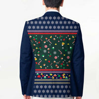 Nutcracker Squad Christmas Blazer with Candy Cane and Snowflake Holiday Design - Wonder Print Shop