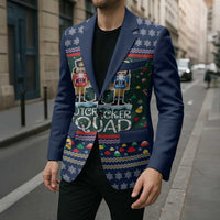 Nutcracker Squad Christmas Blazer with Candy Cane and Snowflake Holiday Design - Wonder Print Shop