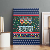 Nutcracker Squad Christmas Canvas Wall Art with Candy Cane and Snowflake Holiday Design - Wonder Print Shop